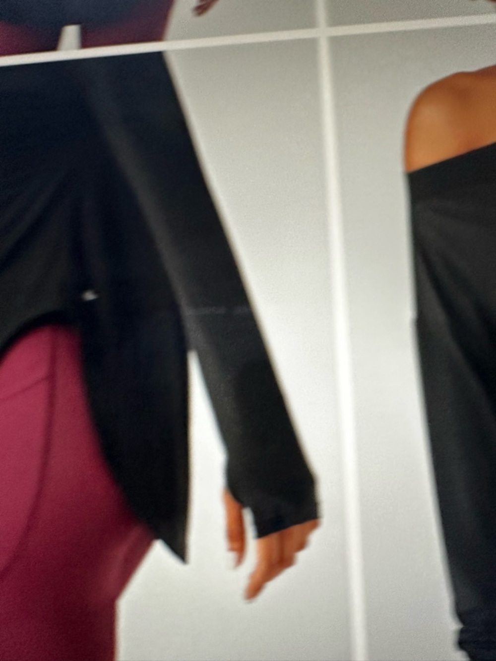 HALARA Off-Shoulder Long Sleeve Top in Black - Picture 5 of 13